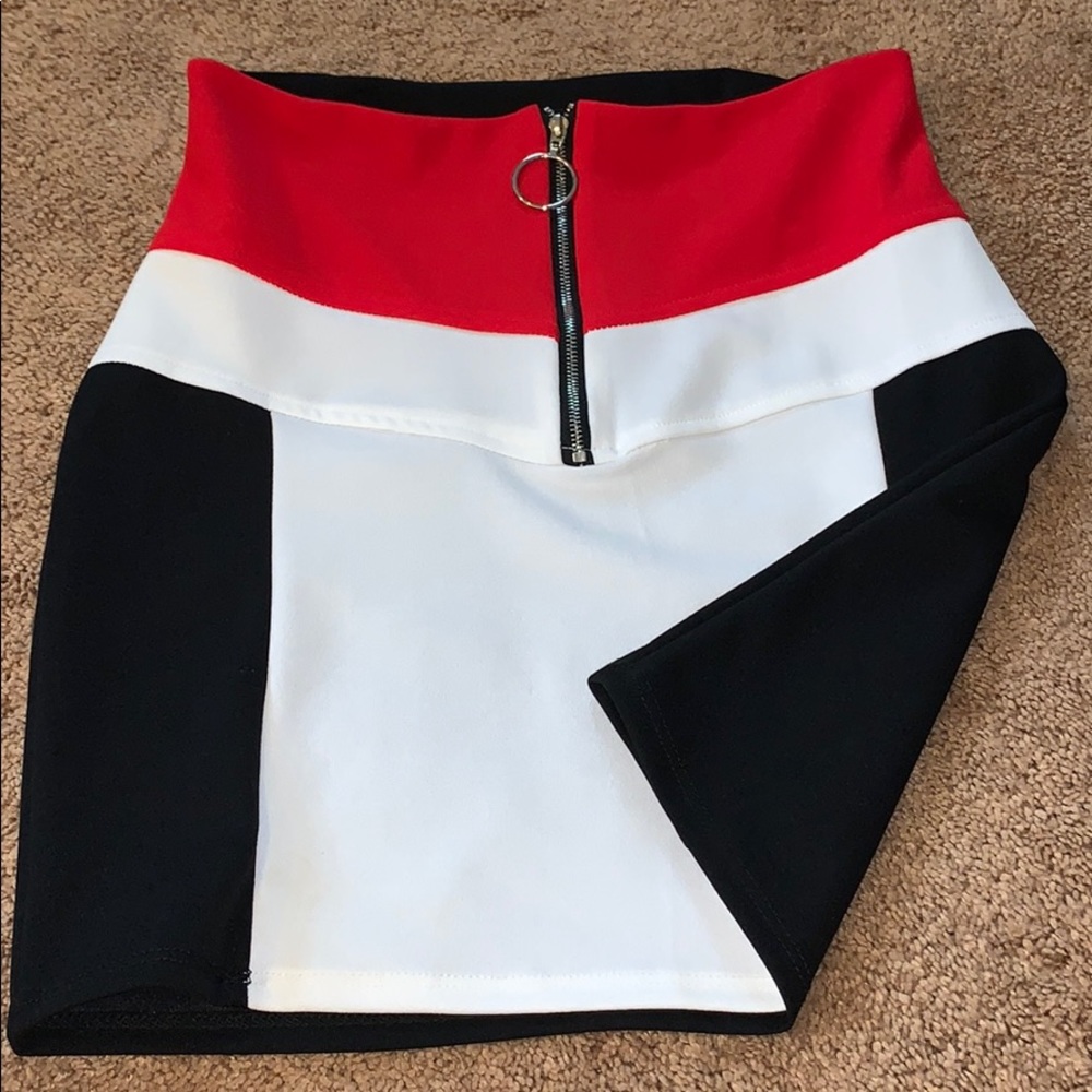 Fashion Nova Block Colored Pencil Skirt